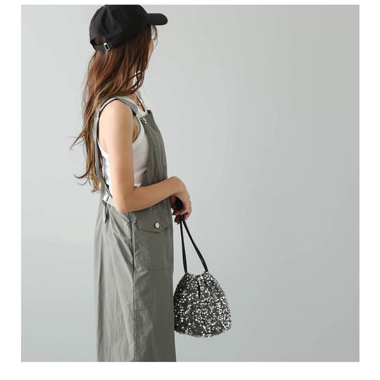 サロペット ワイドパンツ ゆったり[品番：SGBW0001653]｜SUGAR