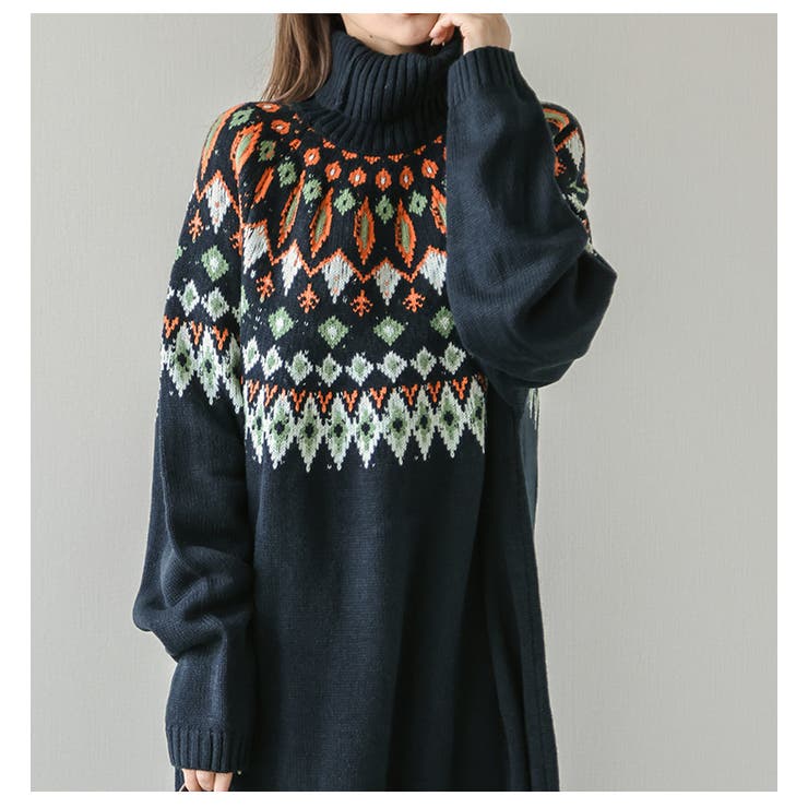 ワンピース冬 ニット ニットワンピース[品番：SGBW0000978