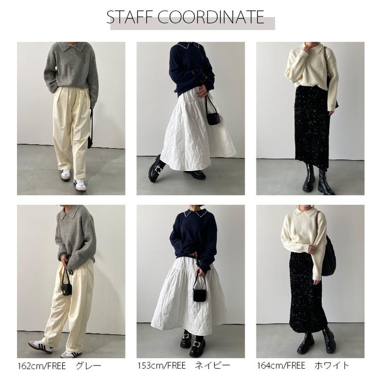 襟ニットトップス パール調モチーフ 大人可愛い | SUGAR BISKET | 詳細画像17 