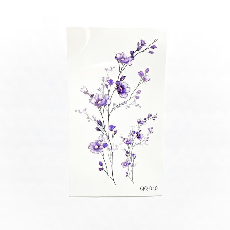 風にそよぐ紫のお花 タトゥーシール 淡色女子 | irodore | 詳細画像1 