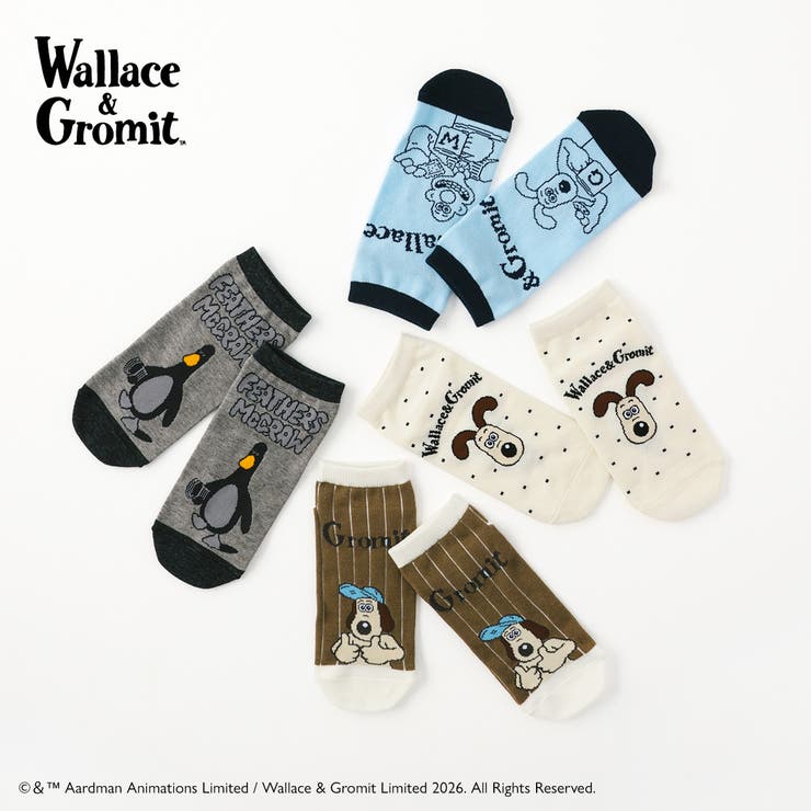 【ウォレスとグルミット】スニーカー丈ソックス | SUKENO【WOMEN】 | 詳細画像1 