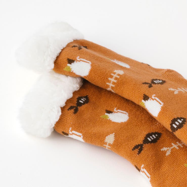 【にゃんこ堂】裏ボア猫と魚柄ルームソックス | SUKENO【WOMEN】 | 詳細画像7 