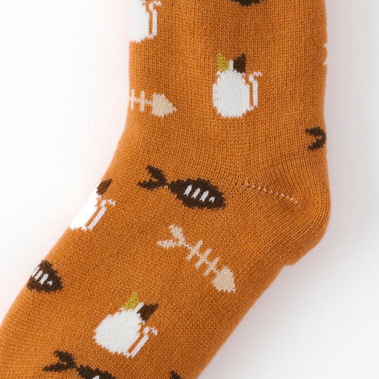 【にゃんこ堂】裏ボア猫と魚柄ルームソックス | SUKENO【WOMEN】 | 詳細画像9 