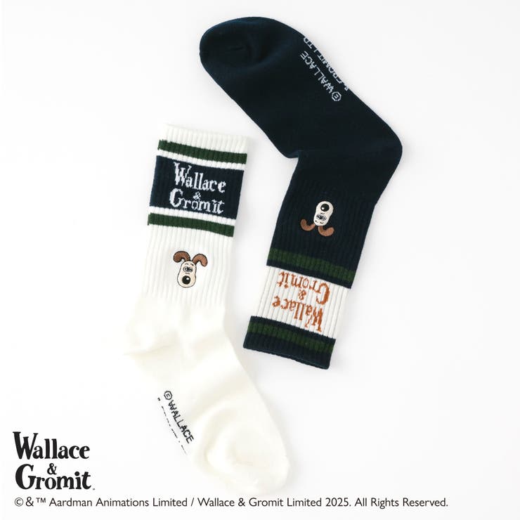 【ウォレスとグルミット】刺繍付きリッチェルクルーソックス | SUKENO【WOMEN】 | 詳細画像8 