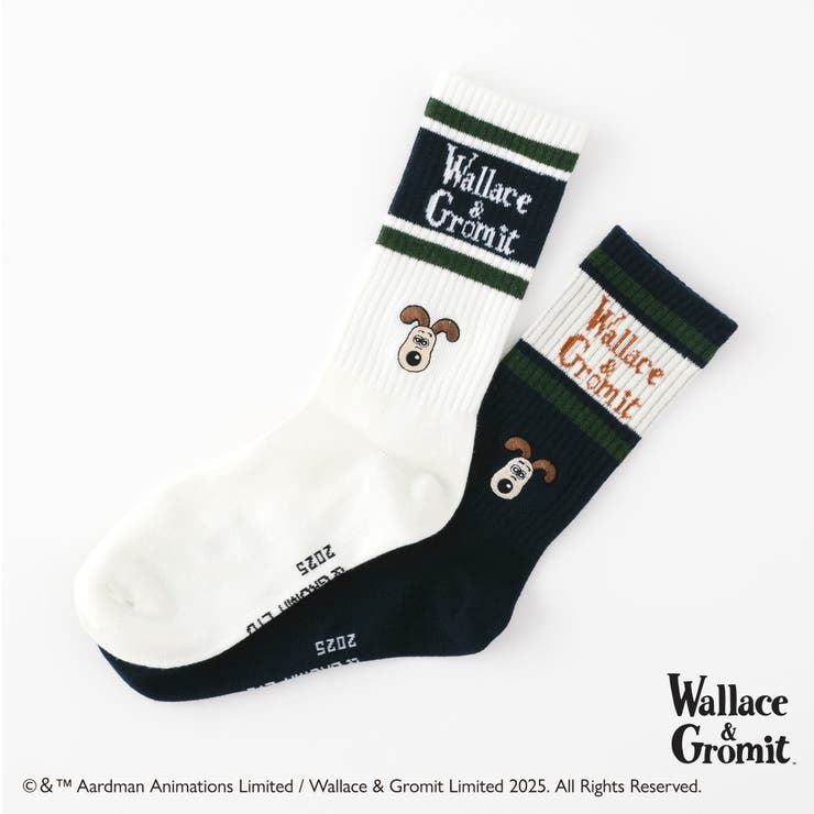 【ウォレスとグルミット】刺繍付きリッチェルクルーソックス | SUKENO【WOMEN】 | 詳細画像9 