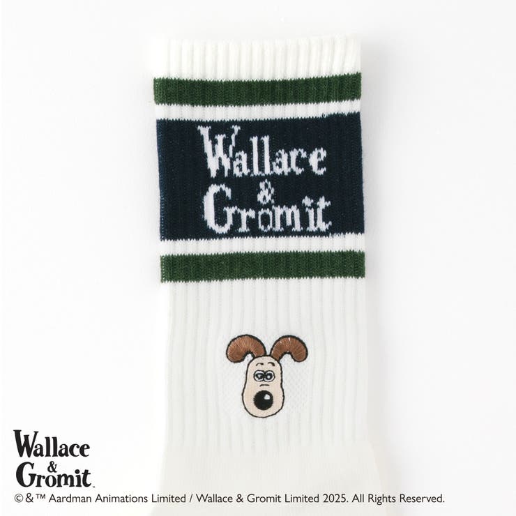 【ウォレスとグルミット】刺繍付きリッチェルクルーソックス | SUKENO【WOMEN】 | 詳細画像4 