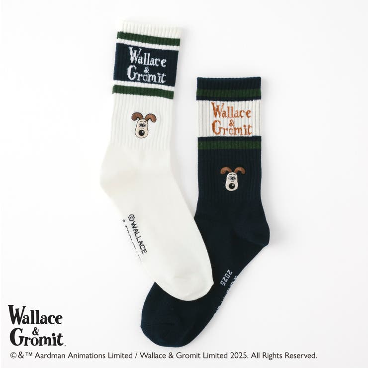 【ウォレスとグルミット】刺繍付きリッチェルクルーソックス | SUKENO【WOMEN】 | 詳細画像7 