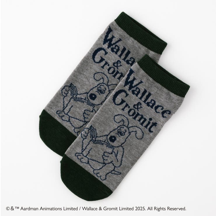 ミドルグレー(読書) | 【ウォレスとグルミット】スニーカー丈ソックス | SUKENO【WOMEN】