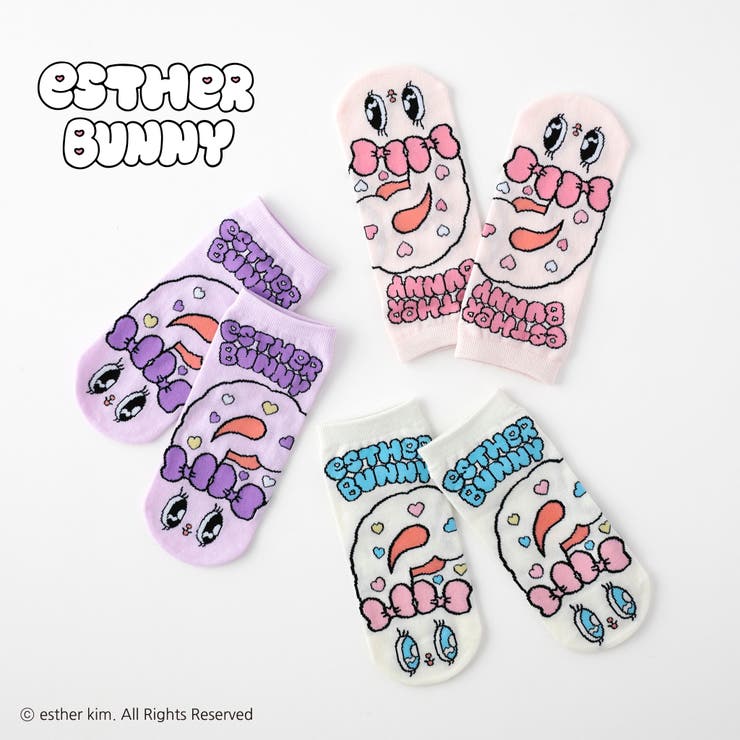 【エスターバニー】バニーハートスニーカー丈ソックス | SUKENO【WOMEN】 | 詳細画像1 