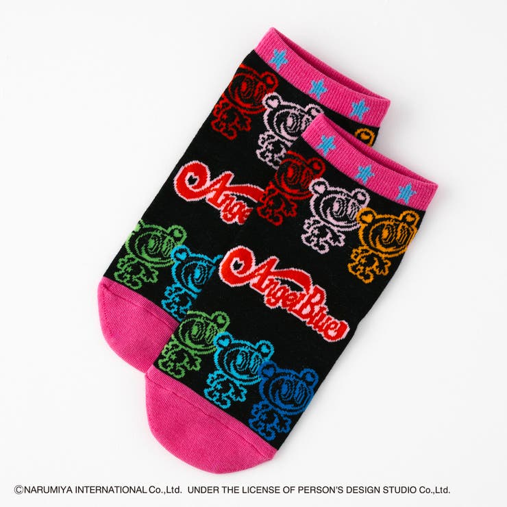 クロ(ネオン) | 【ANGEL BLUE】スニーカー丈ソックス | SUKENO【WOMEN】