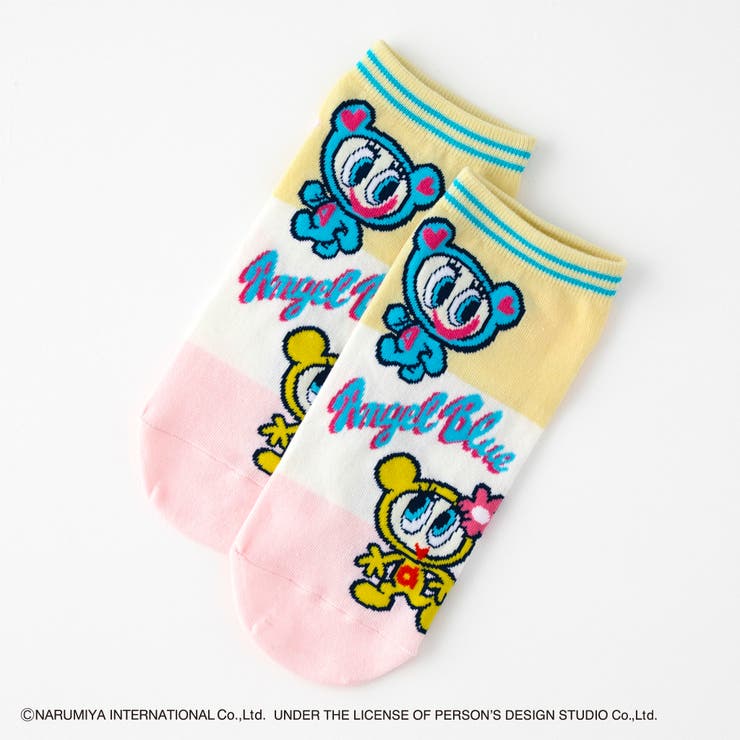 ピンク(三面切替) | 【ANGEL BLUE】スニーカー丈ソックス | SUKENO【WOMEN】