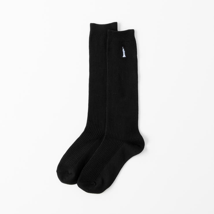 クロ(サックス刺繍) | 【EASTBOY】13cm丈ワンポイント黒ソックス（2P） | SUKENO【WOMEN】
