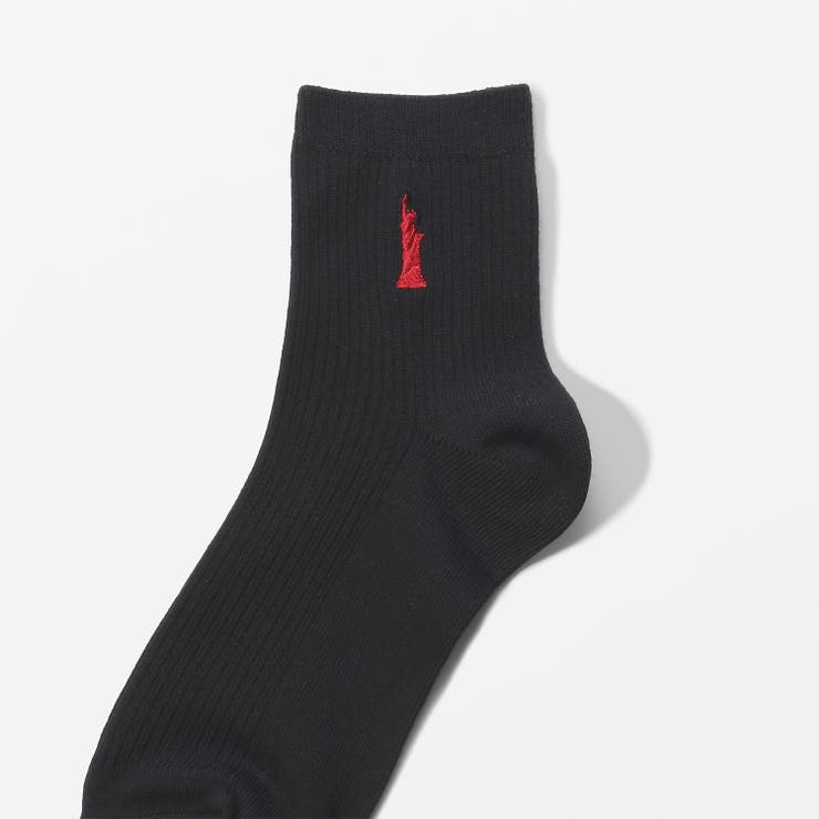 【EASTBOY】13cm丈ワンポイント黒ソックス（2P） | SUKENO【WOMEN】 | 詳細画像3 