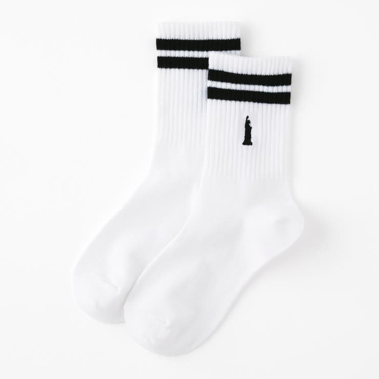 シロ | 【EASTBOY】ラインリッチェルクルーソックス | SUKENO【KIDS】