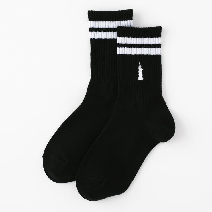 クロ | 【EASTBOY】ラインリッチェルクルーソックス | SUKENO【KIDS】