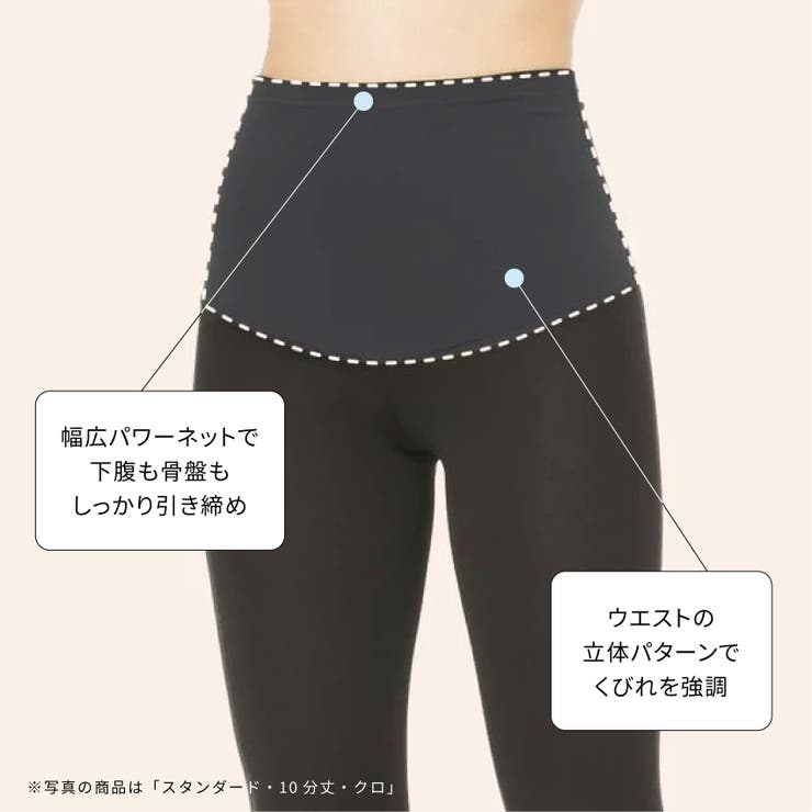 【美レギ】メリハリくびれ補正レギンス1分丈 | SUKENO【WOMEN】 | 詳細画像3 