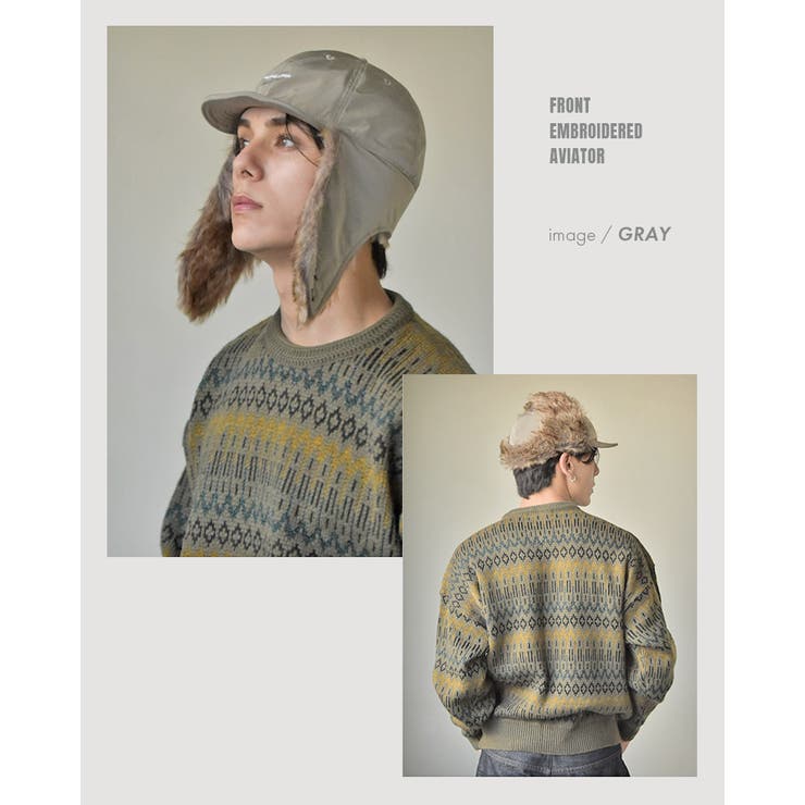 フロント刺繍アビエーター フライトキャップ パイロットキャップ | SUNY PLACE  | 詳細画像8 