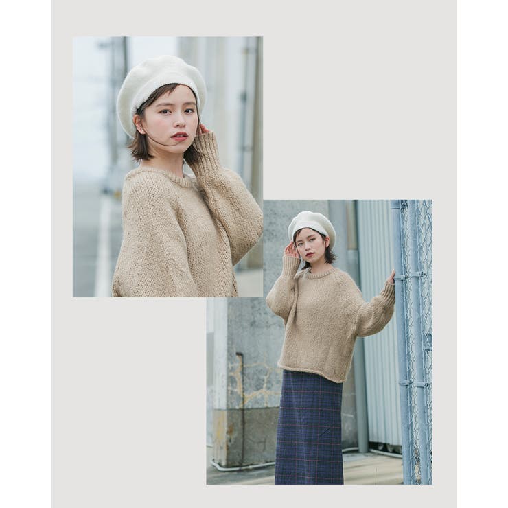 帽子 リブニットフェルトベレー帽 レディース | SUNY PLACE  | 詳細画像7 