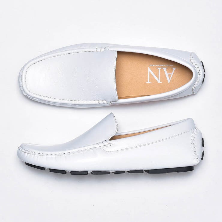 ホワイト | ドライビングシューズ スリッポン ローファー | SVEC
