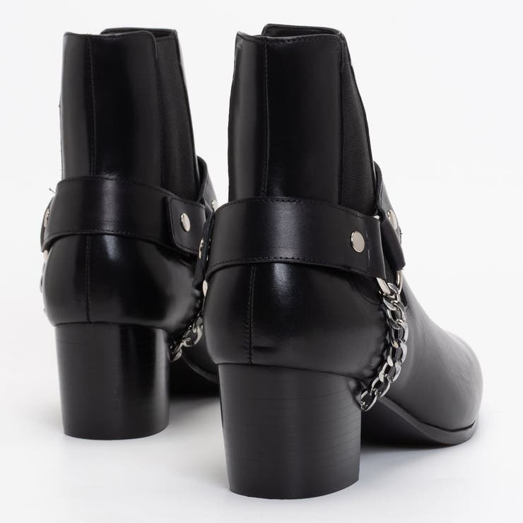 サイドゴア レザー リングブーツ / チェーン ハイヒール | SVEC | 詳細画像9 