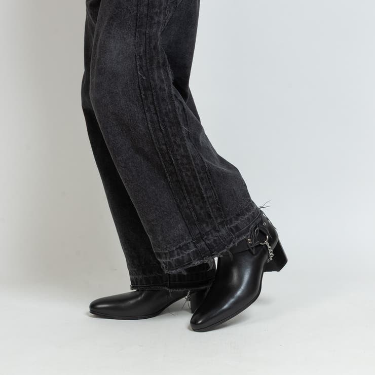 サイドゴア レザー リングブーツ / チェーン ハイヒール | SVEC | 詳細画像16 