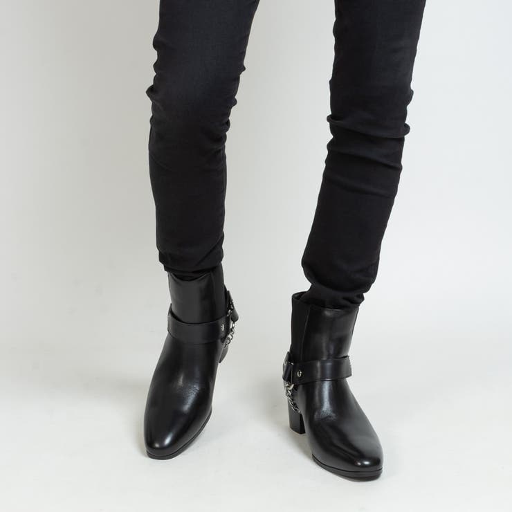 サイドゴア レザー リングブーツ / チェーン ハイヒール | SVEC | 詳細画像18 