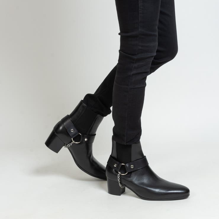 サイドゴア レザー リングブーツ / チェーン ハイヒール | SVEC | 詳細画像20 