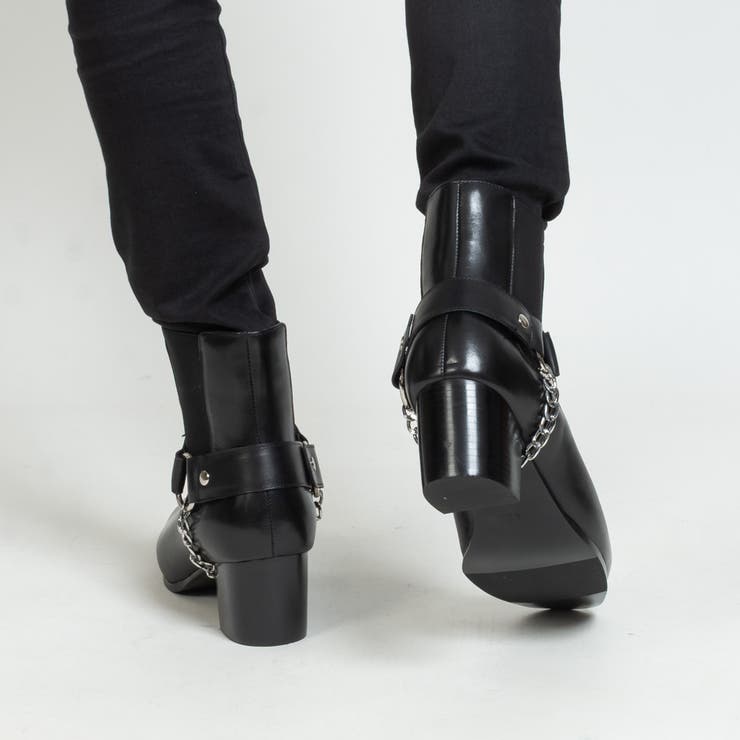 サイドゴア レザー リングブーツ / チェーン ハイヒール | SVEC | 詳細画像21 