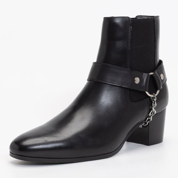 サイドゴア レザー リングブーツ / チェーン ハイヒール | SVEC | 詳細画像5 