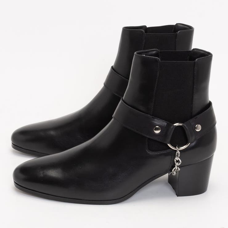 サイドゴア レザー リングブーツ / チェーン ハイヒール | SVEC | 詳細画像7 