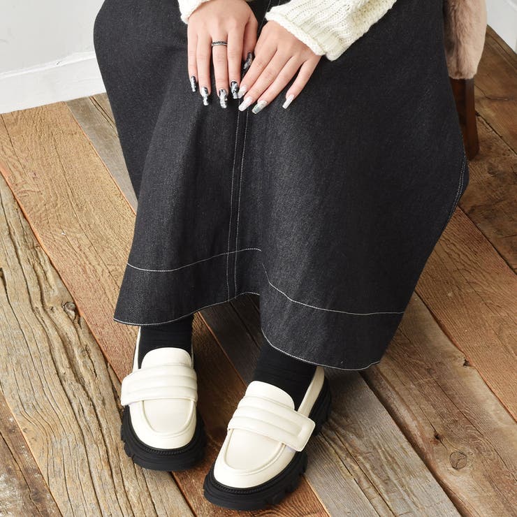 チャンキーソール ベルクロ コインローファー | SVEC | 詳細画像17 