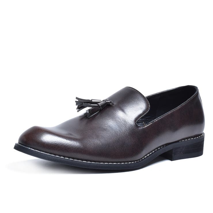 ダークブラウン | プレーントゥ タッセルローファー | SVEC