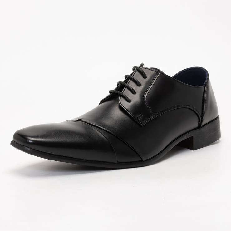 ブラック | かかとが踏める 2way オブリークトゥ ビジネスシューズ / レースアップ | SVEC