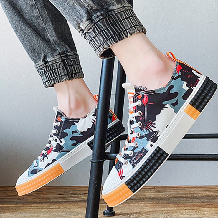 キャンバススニーカー メンズ カモ柄 ローカット Nxl1214 品番 Xo Svec シュベック のメンズ ファッション通販 Shoplist ショップリスト