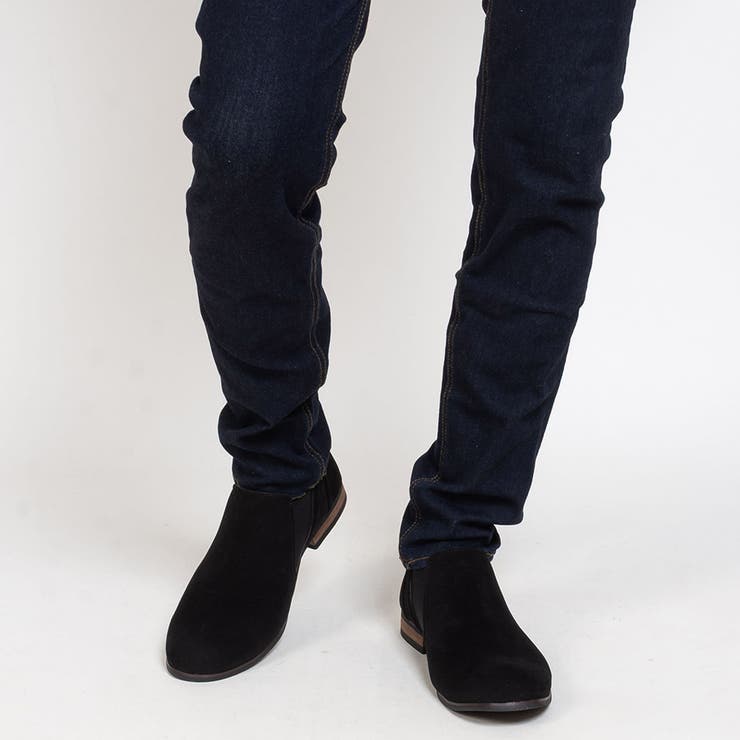 ブラックスエード | かかとが踏めるサイドゴアシューズ / スリッポン | SVEC