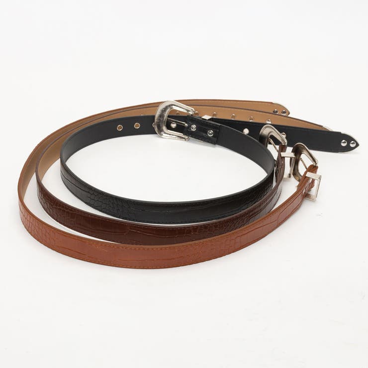 スカルプチャーバックルクロコ柄ベルト | SVEC | 詳細画像7 