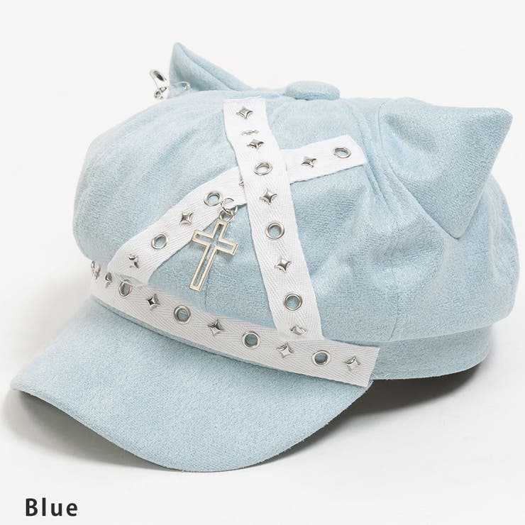 フェイクスウェード クロスモチーフ ネコミミ キャスケット | SVEC | 詳細画像6 