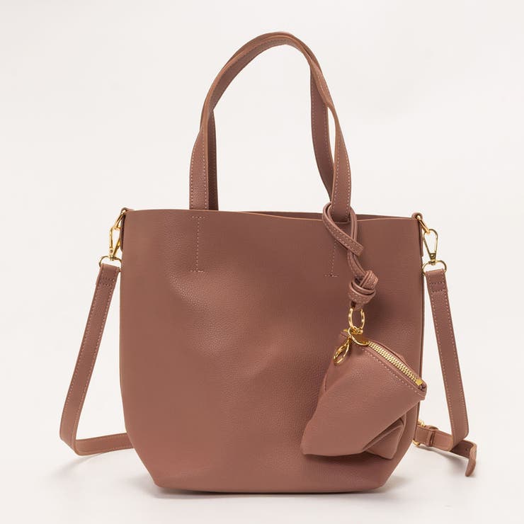 PINK | シボ ポーチトートバッグ | SVEC