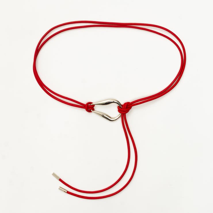 レッド | カラビナ風ウエストロープベルト | SVEC