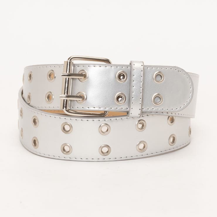 Silver | 2穴パンチングワイドベルト | SVEC