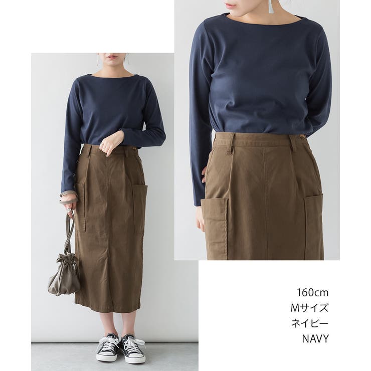 LARU / コットンフライスボートネックロングスリーブシャツ | SVEC | 詳細画像16 