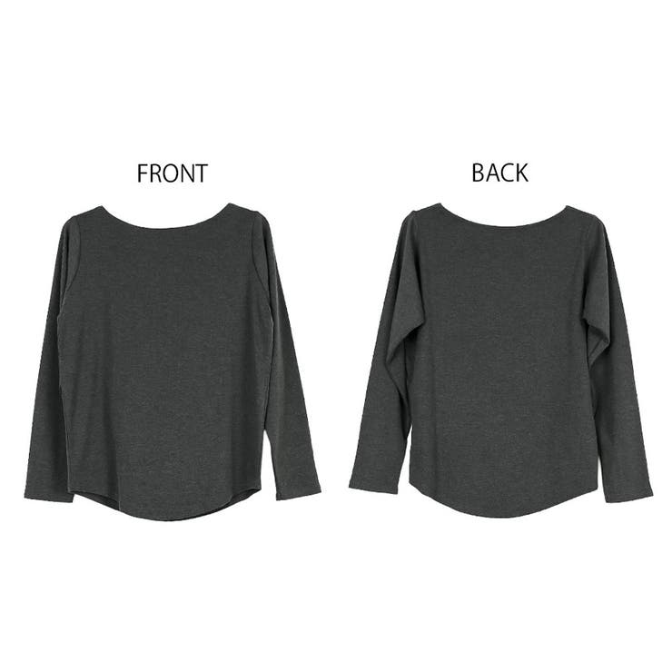 LARU / コットンフライスボートネックロングスリーブシャツ | SVEC | 詳細画像2 