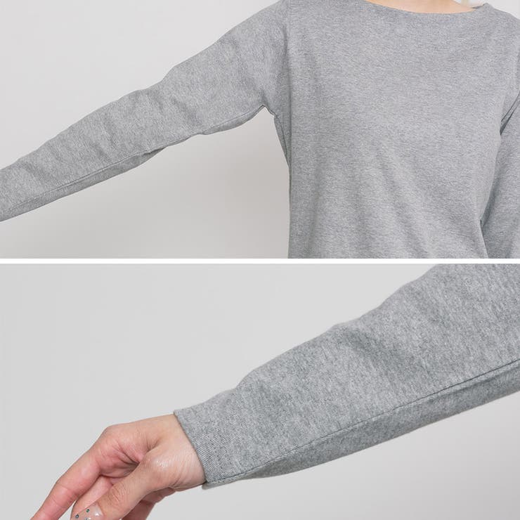 LARU / コットンフライスボートネックロングスリーブシャツ | SVEC | 詳細画像4 