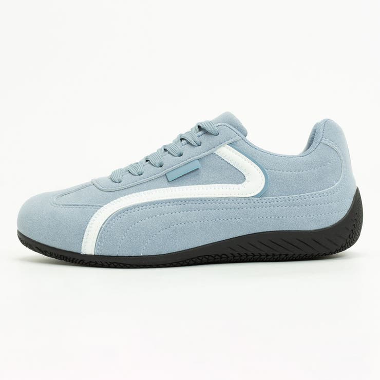 ブルーグレー | ライン フラットソール ドライビングスニーカー | SVEC