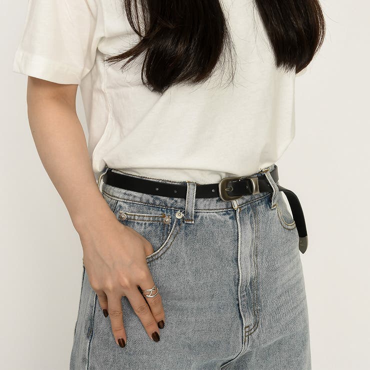 シルバーメタル 3ピースバックル ナローベルト | SVEC | 詳細画像9 