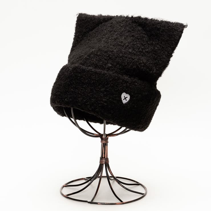 猫耳 ブークレ スクエア ワッチキャップ | SVEC | 詳細画像1 