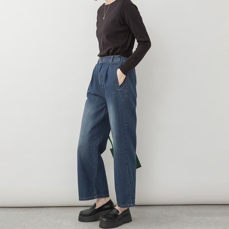 取り外し可能 サスペンダー デニム ワイドパンツ | SVEC | 詳細画像9 