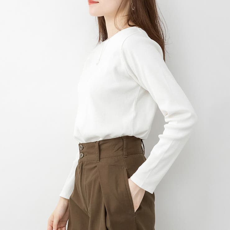 リブ ボートネック カットソー / 長袖 | SVEC | 詳細画像13 