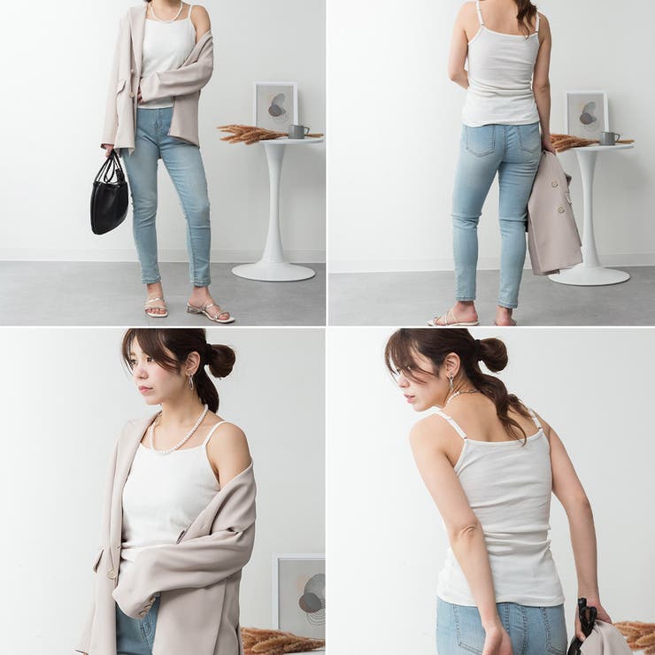 カップ付きコットンフライスキャミソール | SVEC | 詳細画像20 