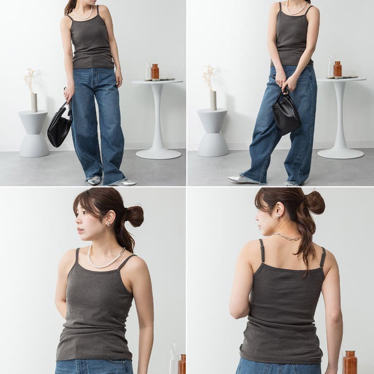 カップ付きコットンフライスキャミソール | SVEC | 詳細画像10 